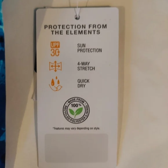 NEW ZeroXposur quick dry active floral tie-dye Helix tankini top with UPF 30 - Picture 10 of 10